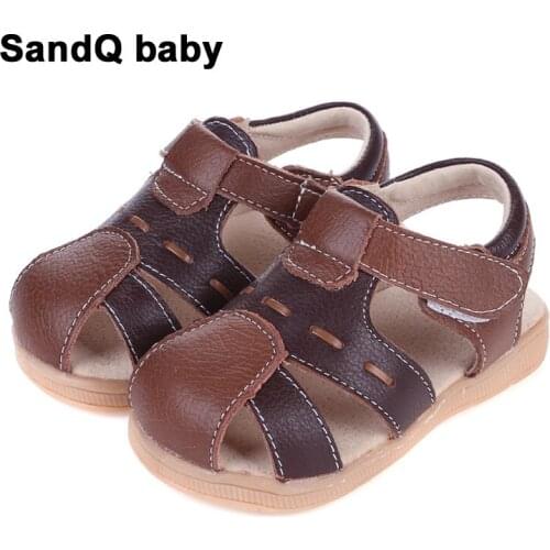 Boys Sandals 2020 Summer Genuine Leather Kids Sandals Slip-resistant Breathable Sandals for Boys Patchwork Baby Toddler Shoes