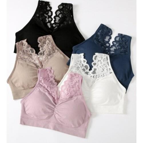 Sexy Bras Lace Bra Tops For Women Breathable Fitness Gym Bra Top Padded Yoga Bra Women Intimates Push Up Sports Bra