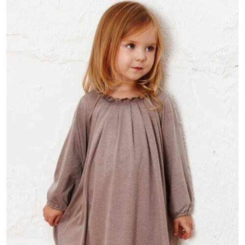 Girl Flower Collar Princess Dress Age 2-10 Autumn Fashion Prom Party Kids Cotton Dresses For Children Lady Girls Evening Dress