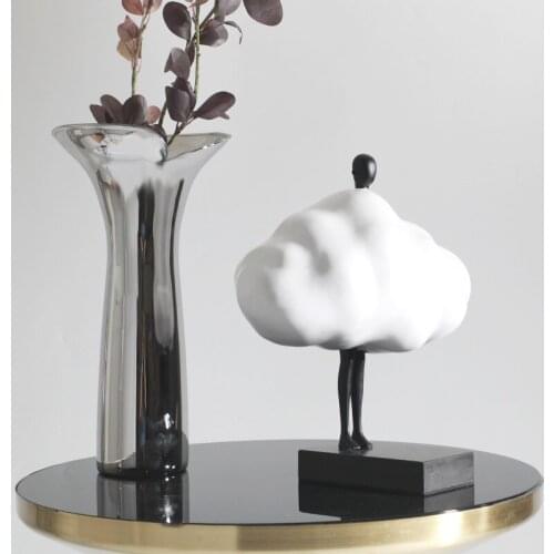 Modern Minimalist Furnishings Creative Resin Cloud Figure Decoration Soft Model Room TV Cabinet Minimalist Small Ornaments