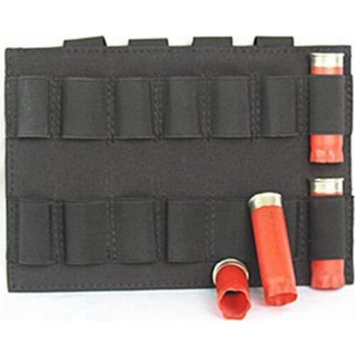 Tactical Molle Rifle Shotgun Shell Holder 12 Gauge 600D Nylon Shotgun Ammo Holder Carrier Hunting Vest Accessories