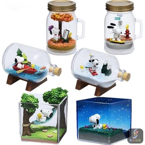Snopyes&WOODSTOCK Transparent Scene Decoration Box Egg Blind Boxes