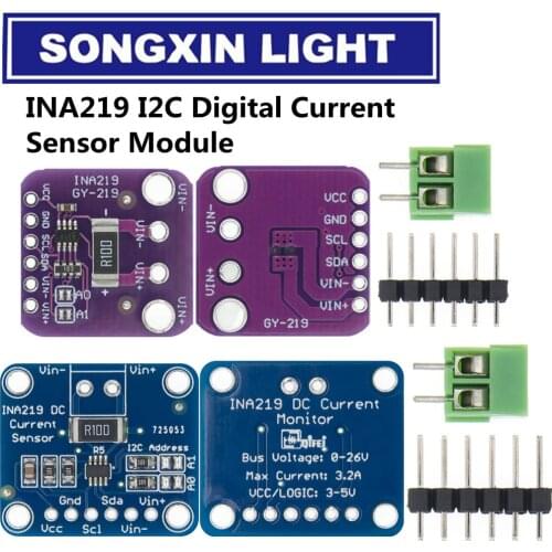 1PCS SOT23 INA219 Bi-directional DC Current Power Supply Sensor Breakout Module DIY 3V-5V IIC I2C Power Monitoring Sensor Module