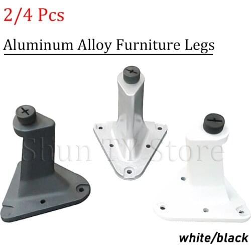 2/4 Pack Aluminum Alloy Cabinet Feet Modern Practical Furniture Legs Oblique Sofa Legs, With Screws, For TV Bench Cabinet Sofa