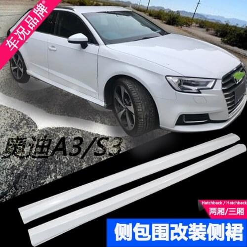 2021 Suitable For / S3 Refitting Sports Mini Car，Audi A3 Two and Three Compartment Side Skirt Upgrading