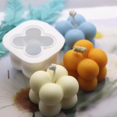 3D DIY Candles Mould Soy Wax Candle Mold Handmade Aromatherapy Plaster Candle Silicone Mold Soy Wax Soap Molds
