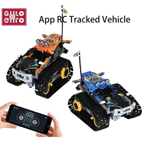 406Pcs Assemble High-Tech RC Track Stunt Vehicle Building Blocks Brick Model Sets Kids Educational DIY Toys Birthday Gifts