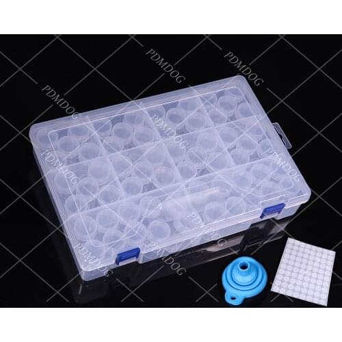 60 Bottles Jar Round Diamond Painting Storage box Diamond Painting Accessories Beads Container Mosaic Storage boxes Tools