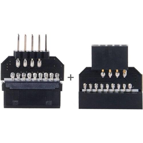 USB2.0 9-pin to USB3.0 20pin front panel plug-in connector USB 3.0 20pin to USB 2.0 9pin conversion adapter