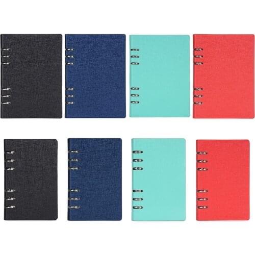A5/A6 PU Notebook Notepad Loose-leaf Diary Business Journal Planner Agenda Organizer Note Book Binder 6 Holes
