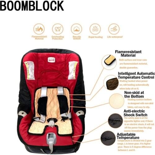 12V Auto Winter Baby Seat Heating Cushion Children Car Seat Cover for VW Polo Jetta Toyota Mercedes Saab Renault Dacia Duster