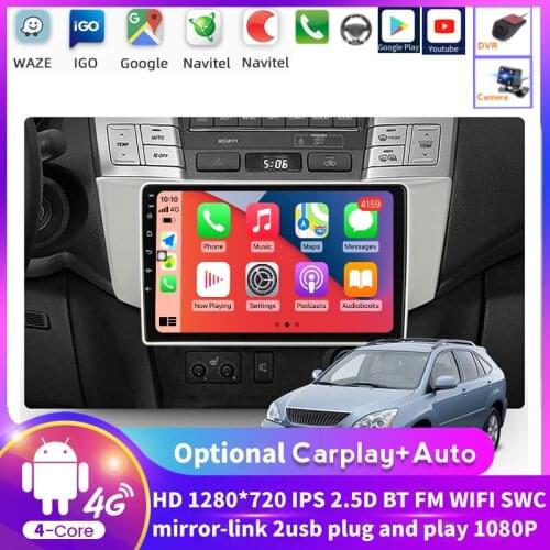 Car GPS Navigation For Lexus RX300 RX330 RX400H Toyota Harrier 2003-2009 Support BT Music And Phone HD Camera Carplay DVR DAB