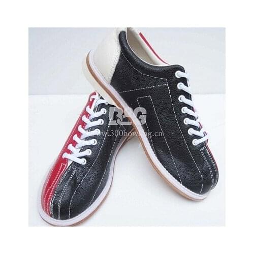 Free shipping unisex professional leather rental bowling shoes