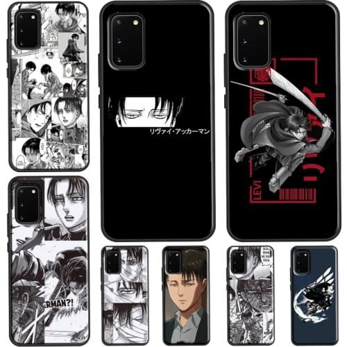 Attack on Titan Levi Ackerman Case For Samsung Galaxy Note 20 Ultra Note 9 10 S10e S8 S9 S10 Plus S20 FE Back Cover