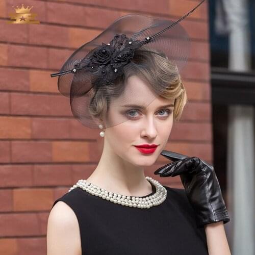 Lady Jockey Club Linen Pillbox Hat Fascinators Women Elegant Church Party Cap Fedora British Style Flowers Wedding Hats B-8148