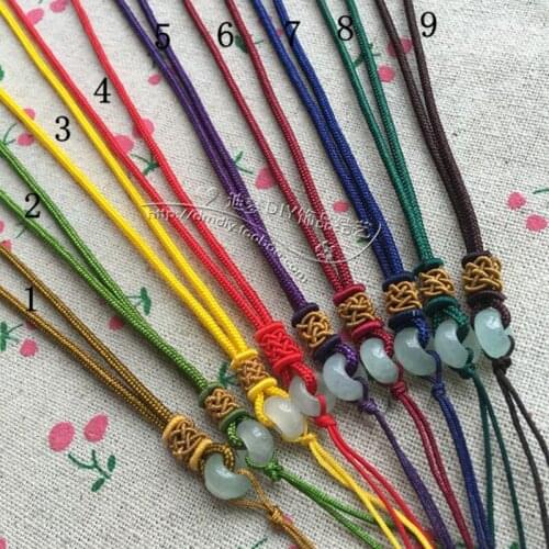DIY jewelry accessories Multicolor jade ring necklace rope Jade jade ornaments for necklaces Pendant rope rope free delivery