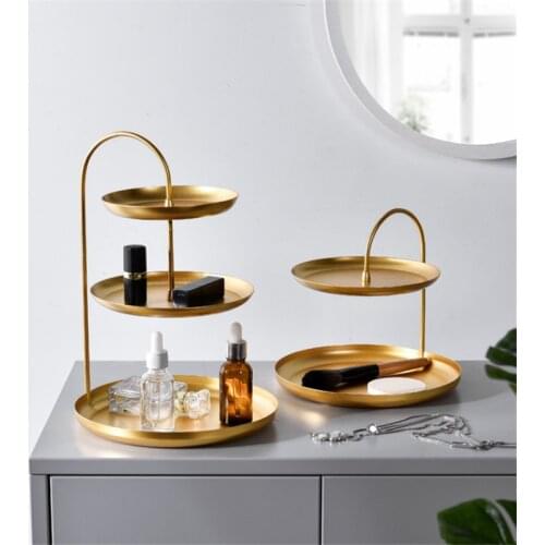 Double-layer Jewelry Display Stand Decoration Storage Rack Storage Box Candy Fruit Tray Dining Table Platter