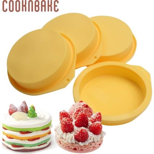 COOKNBAKE 4inch rainbow cake mould silicone mold for cake pastry round bread form pizza pan cake decoration DIY christmas party