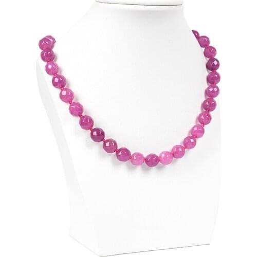 Hot-selliong Faceted The Rose red jasper pick size for 10mm Making jewelry Necklace Findings 18inch GEM Noble Character H54