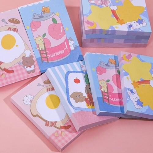 Kawaii Student Cute 100 Sheets/Pad Memo Pads Note Paper Message Creative Decorative Notepad Office Stationery School Supplies
