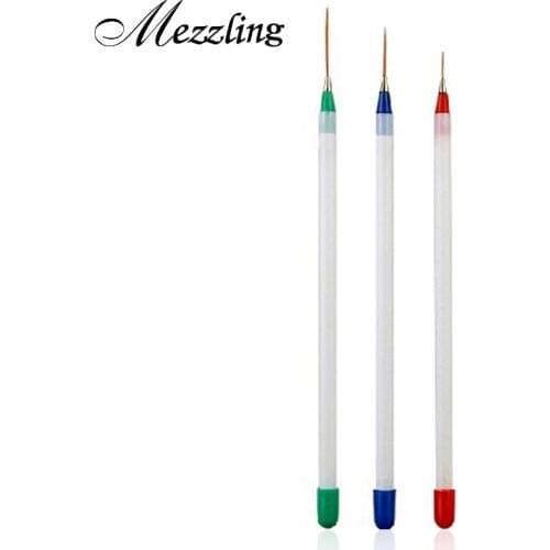 3pcs/set Nail Polish Art Brushes Pen ,Nail Art Stylish Acrylic Gel Tips Design Liner Painting Drawing Pen,Manicure Nail Tools