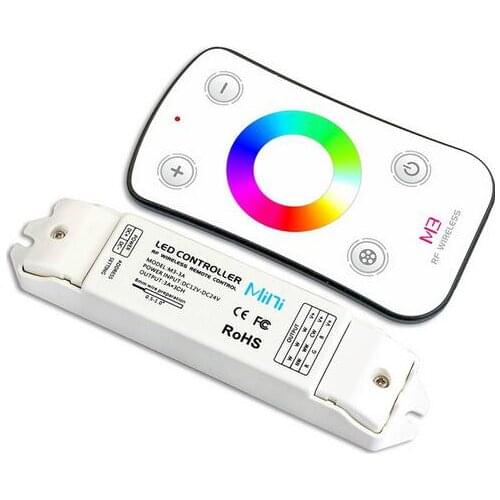 M3+M4-5A;M3 touch remote with M4-5A CV Receiving controller;DC5V-DC24V input;5A*4CH Max 20A output