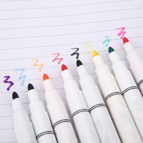 8pcs/set DIY Painting Markers Multicolor Clothes Textile Fabric Marker Pens T-shirt Arts Pen For Student Child Writing Supplies