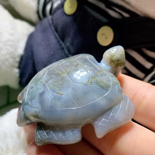 Moss agate sea turtle 2346