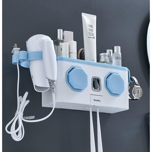 Bathroom Accessories organizer Set Toothbrush Holder Toothpaste Dispenser Holder Toothbrush Wall Mount Rack Tools brush holder