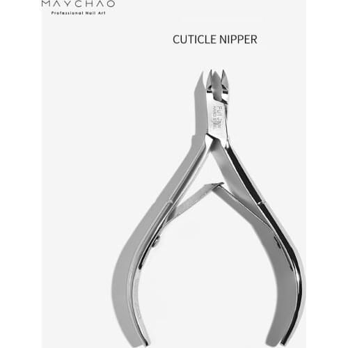 MAYCHAO Stainless Steel Gold Cuticle Nipper Kit Professional Remover Scissors Finger Care Manicure Nail Clipper Dead Skin Tools