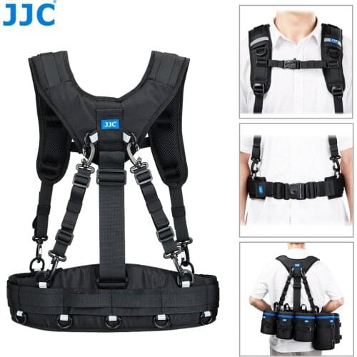 JJC Vest-style Photography Belt & Harness System For JJC DLP Series, Lowepro S&F Series Lens Pouches For Canon Nikon Sony Pentax