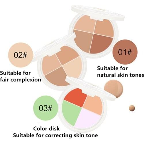 Natural Snail Essence Moisturizing 4 Color Concealer Perfect Cover Face Acne Print Wrinkle Pore Makeup Primer Repair Cream