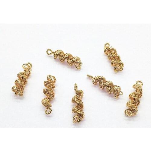 New arrival! 32x9mm 20pcs Plating Real gold Twisted Shape Connector for Earrings DIY parts,Jewelry Earrings Findings & Component