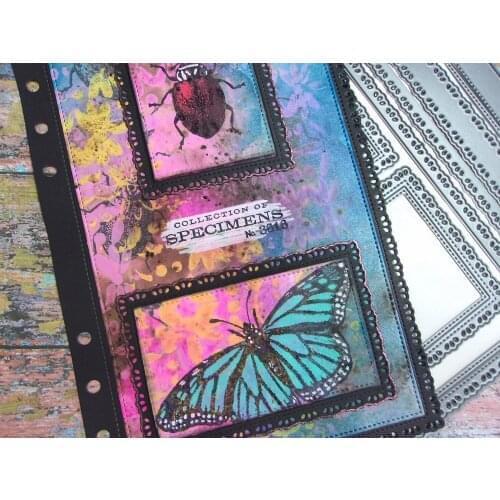 NS0001 Nicole Planner Royal Borders and Frames Die Cutting Plate Metal Die Cuts For Scrapbooking and Card Making Paper