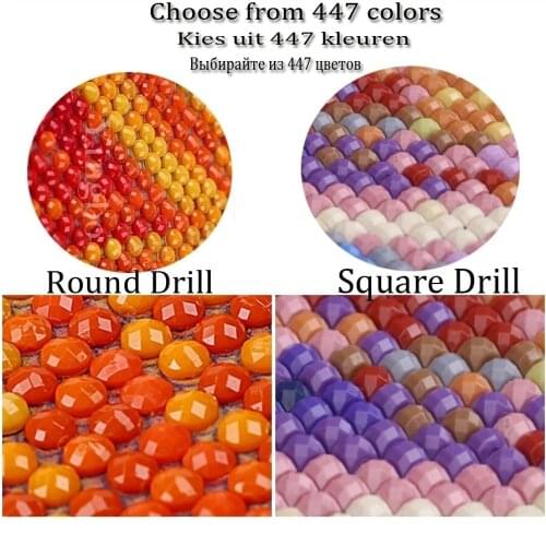 Wholesale DMC 447 Colors Full Round/square Drill Diamond Rhinestone,Diamond Painting sale Full Stone crystal Beads Accessory
