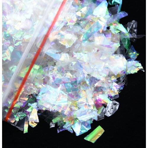 20g/Pack Irregular Shell Paper Sequin DIY Nail Flakies Colorful Paillettes Glitter Nail Art Sequins for 3D Nail Art Decoration