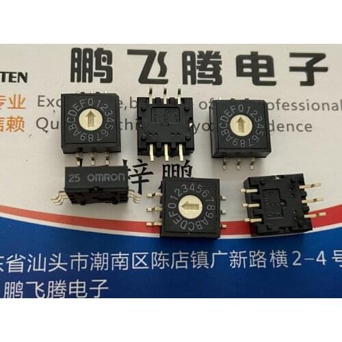 Original new 100% A6RS-162RF-P 0-F 16 bit rotary dial code switch 6pin positive code