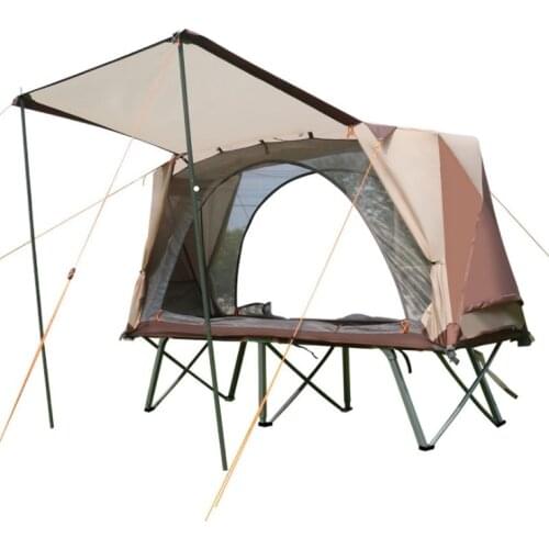 Off ground outdoor tent camping tent folding bed tent single Moisture proof rainproof fishing tent camp bed double layer