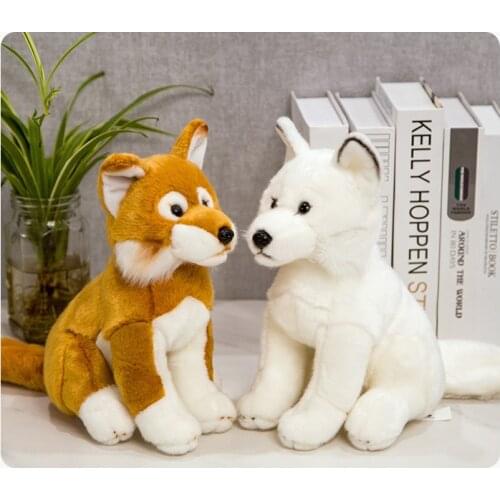 About 30cm lovely squatting fox plush toy soft doll kids toy Christmas gift h0511