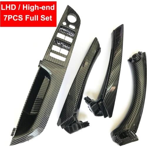 LHD RHD Carbon Fiber Left Right Hand Driver Passenger Interior Door Pull Handle For BMW 3 Series E90 E91 316 318 320 325 328i