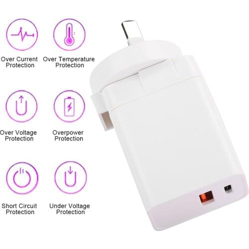 18W Portable Dual USB Port Smartphone Wall Charger Fast Charging Adapter for IOS 100‑240V