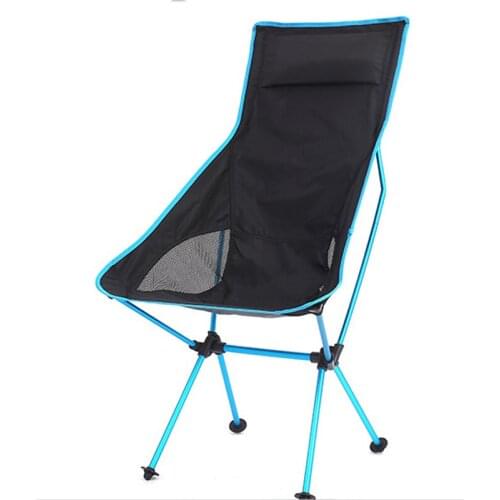 Folding outdoor aluminum alloy recliner with back extension moon chair portable fishing chair picnic picnic lounge chair