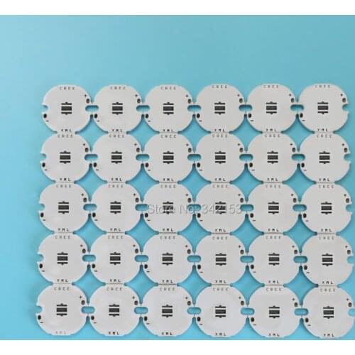 25MM Diameter White Aluminum LED PCB Board Printed Circuit Board For Cree XML XM-L2 5050 Solder Pad Led Emitter Light Beads
