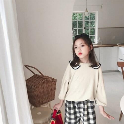 Girls' Sweatshirts Babys Kids Coat 2021 Beige Spring Autumn Top Toddler Pullover Beach Overcoat Outdoor Cotton Childrens Cloth