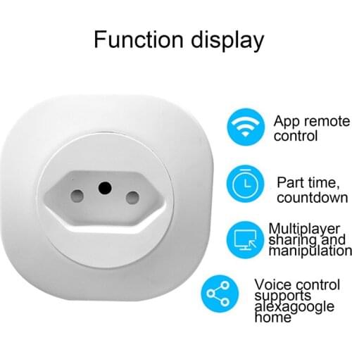 16A WIFI Plug Smart life Socket Outlet Plug APP Remote Control Google Assistant Make Your Home Smarter