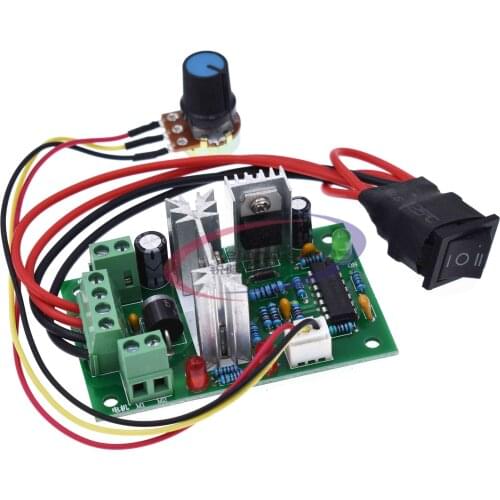 DC 6-30V 6A Motor Speed Controller Reversible PWM Control Forward/Reverse Switch Board 6V-30V Max 10A Module 12V 24V