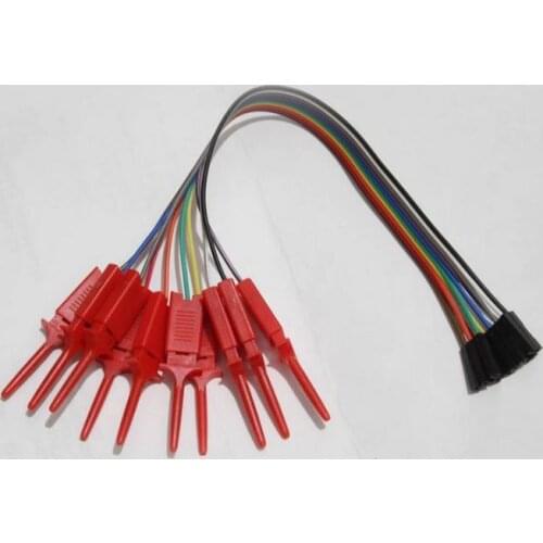 1pcs 10pin Quality test hook clip. Logic analyzer test folder with dupon female connector. For USB 24M 8CH,Free shipping