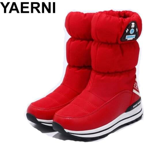 YAERNI2019new arrivals Winter ankle shoes for women plush thick waterproof non-slip anti-slip platform for women snow boots boot