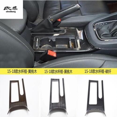 1pc ABS carbon fiber grain or wooden grain front glass cup decoration cover for 2015-2018 Volkswagen VW JETTA MK6