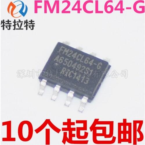 10pcs/lot FM24CL64 FM24CL64-G FM24C64-G SOP8 FRAM Static Storage New